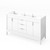 60" White Theodora Vanity, double bowl, Black Granite Vanity Top, two undermount rectangle bowls | VKITTHE60WHBGR | Jeffrey Alexander