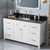 60" White Chatham Vanity, Black Granite Vanity Top, undermount rectangle bowl | VKITCHA60SWHBGR | Jeffrey Alexander