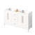 60" White Cade Vanity, double bowl, White Carrara Marble Vanity Top, undermount rectangle bowl | VKITCAD60WHWCR | Jeffrey Alexander