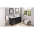 HARDWARE-VKITCAD60BKWCR - 60" Black Cade Vanity, double bowl, White Carrara Marble Vanity Top, two undermount rectangle bowls, VKITCAD60BKWCR - Jeffrey Alexander
