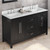 HARDWARE-VKITCAD60BKWCR - 60" Black Cade Vanity, double bowl, White Carrara Marble Vanity Top, two undermount rectangle bowls, VKITCAD60BKWCR - Jeffrey Alexander