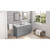 60" Grey Cade Vanity, double bowl, White Carrara Marble Vanity Top, undermount rectangle bowl | VKITCAD60GRWCR | Jeffrey Alexander