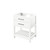 30" White Wavecrest Vanity, White Carrara Marble Vanity Top, undermount rectangle bowl | VKITWAV30WHWCR | Jeffrey Alexander