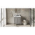 30" Grey Percival Vanity, White Carrara Marble Vanity Top, undermount rectangle bowl | VKITPER30GRWCR | Jeffrey Alexander