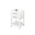 24" White Wavecrest Vanity, Calacatta Vienna Quartz Vanity Top, undermount rectangle bowl | VKITWAV24WHCQR | Jeffrey Alexander