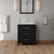 30" Black Katara Vanity, White Carrara Marble Vanity Top, undermount rectangle bowl | VKITKAT30BKWCR | Jeffrey Alexander