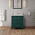30" Forest Green Katara Vanity, White Carrara Marble Vanity Top, undermount rectangle bowl | VKITKAT30GNWCR | Jeffrey Alexander