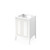 24" White Percival Vanity, Calacatta Vienna Quartz Vanity Top, undermount rectangle bowl | VKITPER24WHCQR | Jeffrey Alexander