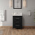 HARDWARE-VKITKAT24BKCQR - 24" Black Katara Vanity, Calacatta Vienna Quartz Vanity Top, undermount rectangle bowl, VKITKAT24BKCQR - Jeffrey Alexander