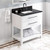 36" White Wavecrest Vanity, Black Granite Vanity Top, undermount rectangle bowl | VKITWAV36WHBGR | Jeffrey Alexander