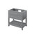 36" Grey Wavecrest Vanity, White Carrara Marble Vanity Top, undermount rectangle bowl | VKITWAV36GRWCR | Jeffrey Alexander