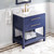 36" Hale Blue Wavecrest Vanity, White Carrara Marble Vanity Top, undermount rectangle bowl | VKITWAV36BLWCR | Jeffrey Alexander