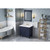 36" Hale Blue Chatham Vanity, White Carrara Marble Vanity Top, undermount rectangle bowl | VKITCHA36BLWCR | Jeffrey Alexander