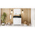HARDWARE-VKITTHE36WHBGR - 36" White Theodora Vanity, left offset, Black Granite Vanity Top, undermount rectangle bowl, VKITTHE36WHBGR - Jeffrey Alexander