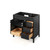 HARDWARE-VKITTHE36WHBGR - 36" White Theodora Vanity, left offset, Black Granite Vanity Top, undermount rectangle bowl, VKITTHE36WHBGR - Jeffrey Alexander