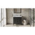 HARDWARE-VKITPER36BKWCR - 36" Black Percival Vanity, left offset, White Carrara Marble Vanity Top, undermount rectangle bowl, VKITPER36BKWCR - Jeffrey Alexander
