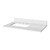36" Blue Steel Theodora Vanity, left offset, White Carrara Marble Vanity Top, undermount rectangle bowl | VKITTHE36BSWCR | Jeffrey Alexander