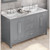60" Grey Cade Vanity, double bowl, Calacatta Vienna Quartz Vanity Top, undermount rectangle bowl | VKITCAD60GRCQR | Jeffrey Alexander