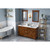 HARDWARE-VKITCHA60CHCQR - 60" Chocolate Chatham Vanity, double bowl, Calacatta Vienna Quartz Vanity Top, two undermount rectangle bowls, VKITCHA60CHCQR - Jeffrey Alexander