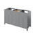 60" Grey Chatham Vanity, double bowl, Calacatta Vienna Quartz Vanity Top, two undermount rectangle bowls | VKITCHA60GRCQR | Jeffrey Alexander