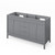 60" Grey Theodora Vanity, double bowl, Calacatta Vienna Quartz Vanity Top, two undermount rectangle bowls | VKITTHE60GRCQR | Jeffrey Alexander