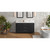 HARDWARE-VKITKAT60BKCQR - 60" Black Katara Vanity, double bowl, Calacatta Vienna Quartz Vanity Top, two undermount rectangle bowls, VKITKAT60BKCQR - Jeffrey Alexander