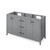 HARDWARE-VKITKAT60GRCQR - 60" Grey Katara Vanity, double bowl, Calacatta Vienna Quartz Vanity Top, two undermount rectangle bowls, VKITKAT60GRCQR - Jeffrey Alexander