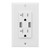 USI Electric A USB Charger 20 Amp Tamper Resistant Duplex Receptacle Wall Outlet, White - USB2R2WH20A36