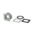 nVent Hoffman F44WSC Swivel Nipple Feed-Through, 4.00x4.00, Gray, Steel