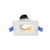 LSG2-40K-HO-WH - 2" Square Regressed Gimbal HO 5.5W LED 4000K White 36¡ 530 lm Type IC Wet Air-Tight ES CRI 90+ - Lotus LED Lights