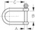 Stainless Steel (316) WIDE D SHACKLE 3/8" (147190-1)