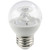 Sunlite 41896-SU 7W 3000K 120V E26 G16 LED Decorative Globe Vanity Light Bulb - Clear - Pack of 6