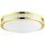 Sunlite 45576-SU 14" Double Band Trim Flush Mount Light Fixture (No Bulbs Included) - Polished Brass