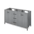 60" Grey Katara Vanity, double bowl, White Quartz Vanity Top, two undermount rectangle bowls | VKITKAT60GRWQR | Jeffrey Alexander