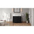 42" Black Katara Vanity, left offset, White Quartz Vanity Top, undermount rectangle bowl | VKITKAT42BKWQR | Jeffrey Alexander