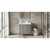 36" Grey Percival Vanity, left offset, White Quartz Vanity Top, undermount rectangle bowl | VKITPER36GRWQR | Jeffrey Alexander