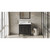 36" Black Percival Vanity, left offset, White Quartz Vanity Top, undermount rectangle bowl | VKITPER36BKWQR | Jeffrey Alexander