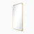 22" W x 1" D x 30" H Brushed Gold Rounded Rectangle Metal Frame Mirror | VMIR-METR-22BG | Jeffrey Alexander