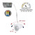 4" M-Curve Can-less Adjustable LED Downlight, Selectable CCT, 900lm / 9W, Matte Powder White finish