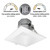 8" Quartz Square Tunable White / Tunable Wattage Recessed LED Downlight, Matte Powder White