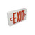 Dual Color LED Exit Sign with Battery Backup, Selectable Red or Green Letters, White Housing