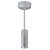2" iLENE 60" Stem Mount Mini Cylinder, 1000lm, 15W, 2700K, Silver, 120V Triac/ELV/0-10V & 277V 0-10V Dimming