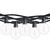 14' STRING LIGHT 10 SOCKETS 16" SPACING E12 BLACK KIT - W/1W PLASTIC LED G16 CLEAR LAMPS | Bulbrite | 812123 | STRING10L/14FT/16IN/E12/BLACK/LED/G16