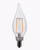 Cyber Tech Lighting LB100TCC-DE12WW2PK 2W LED Flame Tip Filament Candle - Pack of 2 | Cyber Tech Lighting at lightingandsupplies.com