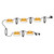 Westgate CL-CONST-50FT-50W-2WIRE 50Ft Construction String Light 5X10W 2-Wire 5000K | Westgate at lightingandsupplies.com
