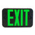 Keystone Exit Sign Thermoplastic Style 1 Black Color Single Or Double Facing Red Or Green Switchable Lettering Surface Mount 120-277Vac Emergency Battery Backup (KT-EX-TP1-BL3RG-SU) | Keystone Technologies