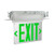 Keystone Exit Sign Edge Lit Style 2 White Color Single Or Double Facing Green Lettering Universal Mount 120-277Vac Emergency Battery Backup (KT-EX-EL2-WH3GL-UU) | Keystone Technologies