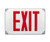 Keystone Exit Sign Thermoplastic Style 2 White Color Single Or Double Facing Red Lettering Surface Mount 120/277Vac Emergency Battery Backup (KT-EX-TP2-WH3RL-SD) | Keystone Technologies