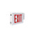 Keystone Exit Sign Steel Chicago Compliant Style 1 White Color Single Facing Red Lettering| Surface Mount 120-277 Vac Input Emergency Battery Backup (KT-EX-STCH1-WH1RL-SU) | Keystone Technologies