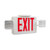 Keystone Exit Combination Thermoplastic Style 1 White Color Single Or Double Facing Red Or Green Switchable Lettering 6500K Dual Heads 120/277Vac Emergency Battery Backup (KT-EC-TP1-WH3RGW-SD) | Keystone Technologies